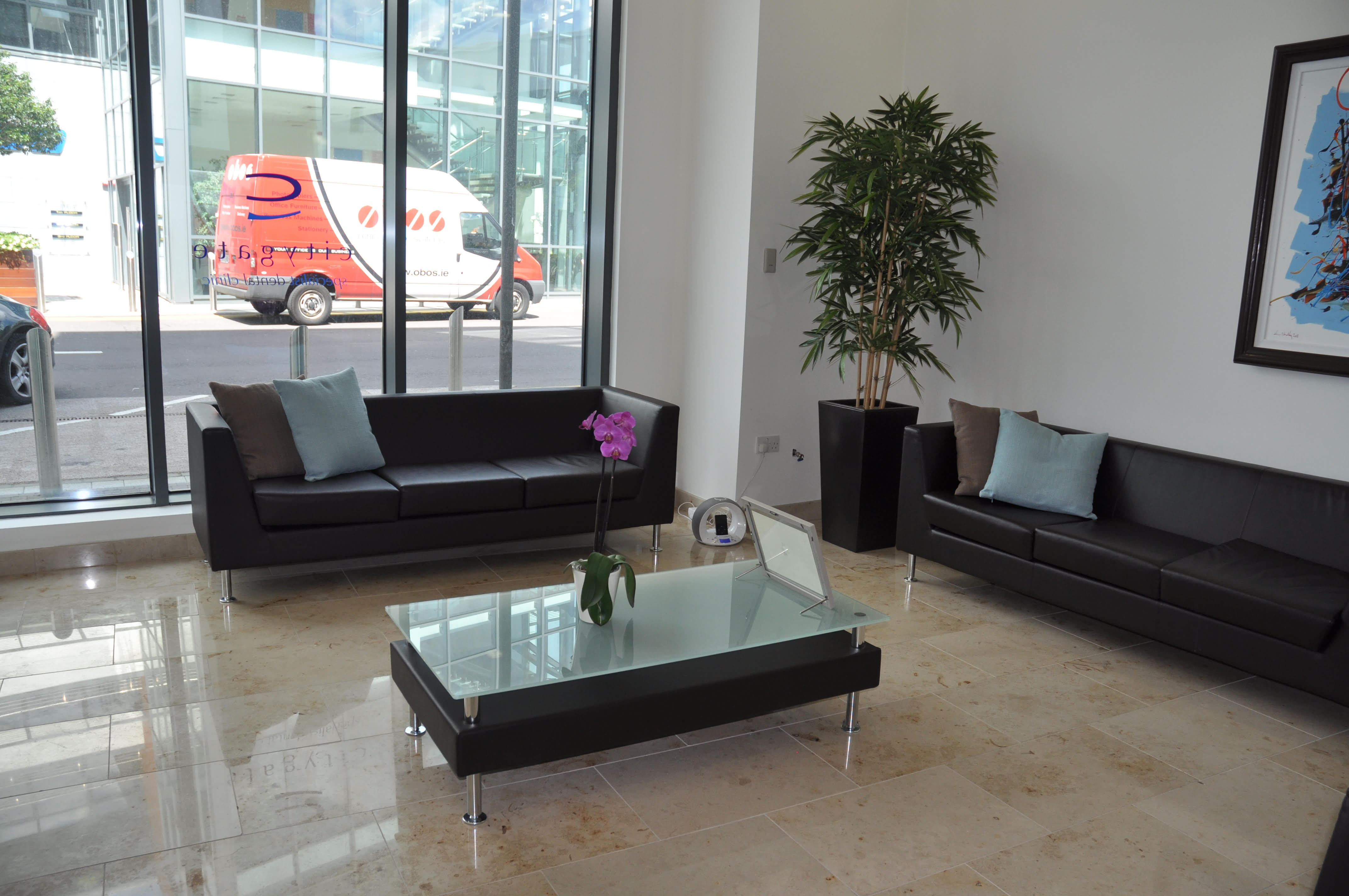 Bright, modern waiting room